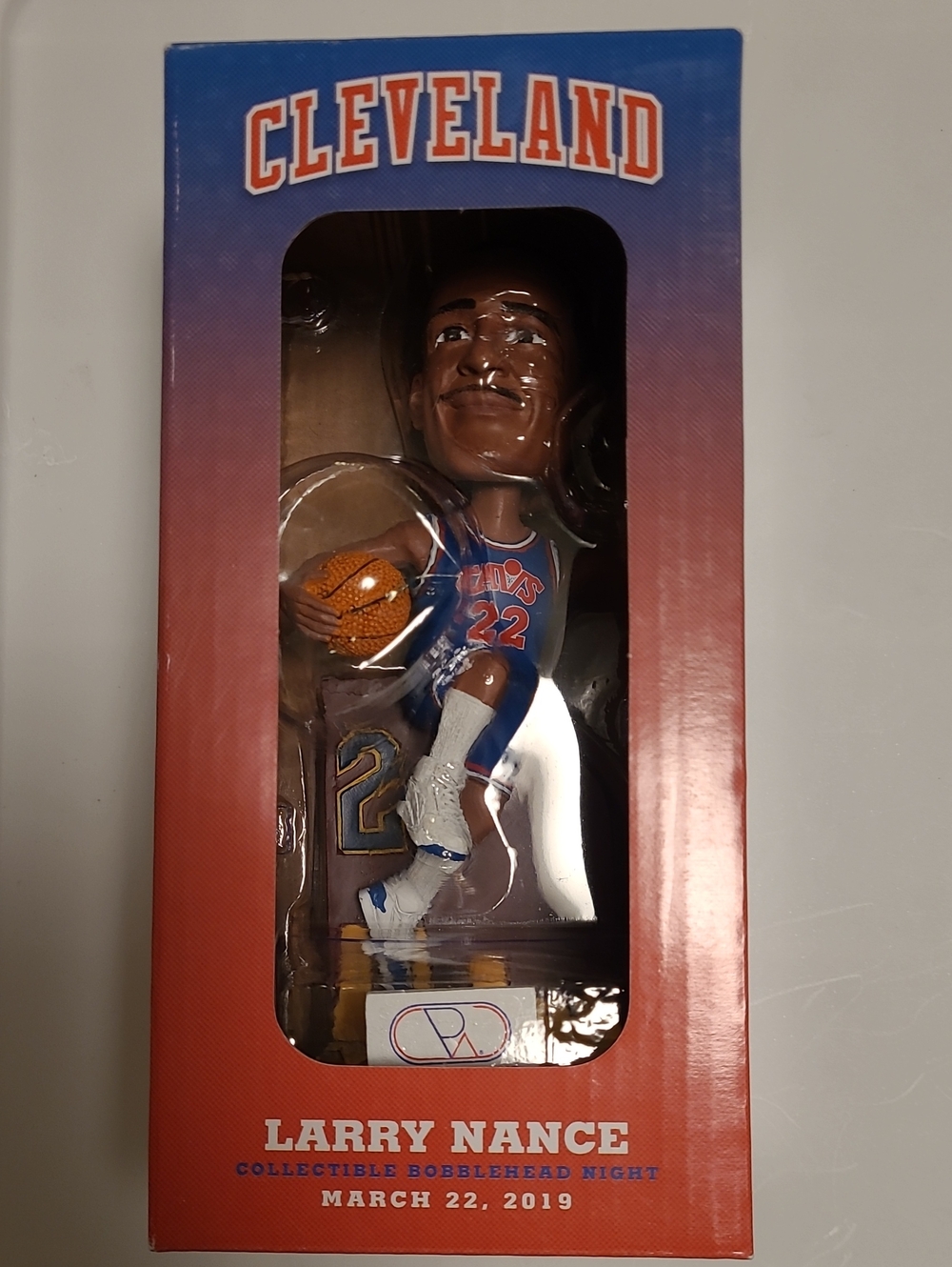 Larry Nance Blue & Orange Bobblehead Collector
